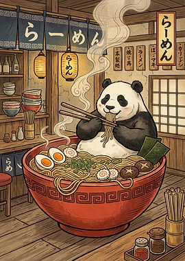 Blushing Cheeks Panda Noodles