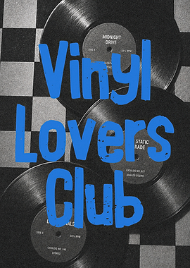Vinyl Lovers Club Music Poster
