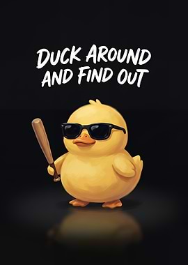 Tough Duck with Baseball Bat