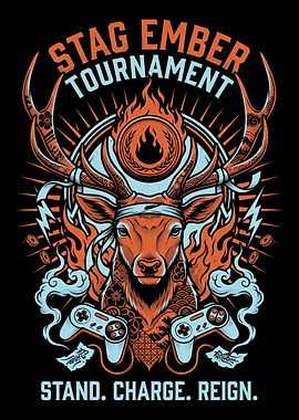 Stag Ember Tournament Gaming Graphic