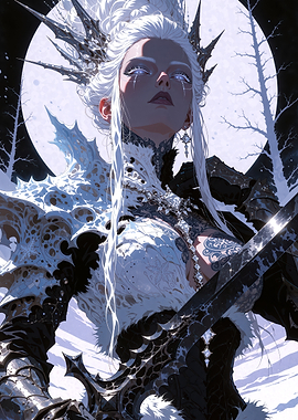 Ice Queen Warrior with Sword