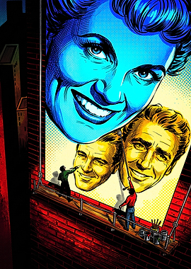 Artists Painting Large Retro Billboard
