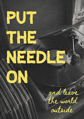 Put The Needle On Vinyl Poster