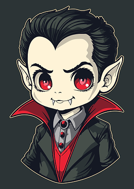 Chibi Vampire Boy Illustration