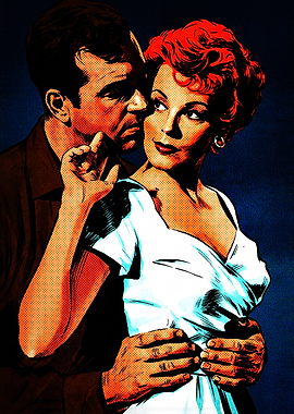 Vintage Comic Style Romantic Couple