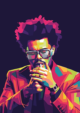 The Weeknd WPAP Pop Art Portrait
