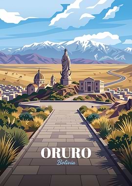 Oruro Bolivia Travel Poster