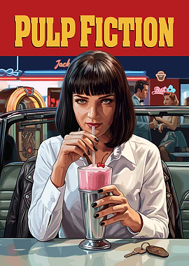 Pulp Fiction Mia Wallace Milkshake Art
