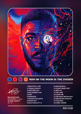 Kid Cudi Man on the Moon III Poster