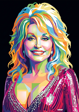 Dolly Parton WPAP Pop Art Portrait