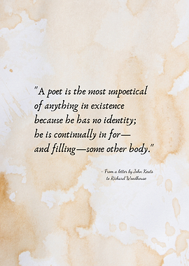 John Keats Poet Quote Wall Art