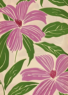 Vintage Floral Pattern Wallpaper