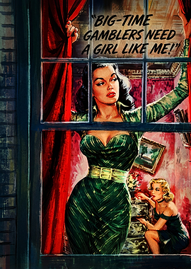 Vintage Pulp Fiction Illustration