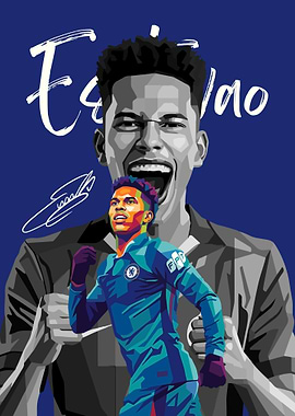 Estevao Willian Chelsea FC Pop Art
