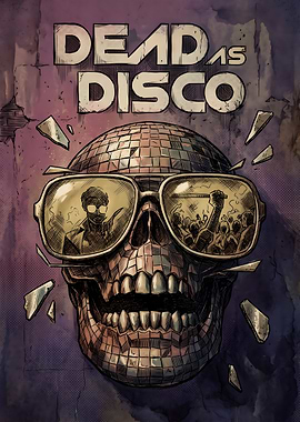 Dead as Disco Skull Poster