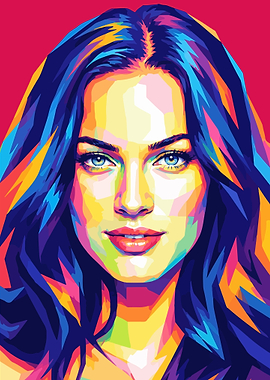 Colorful Pop Art Portrait of Megan Fox