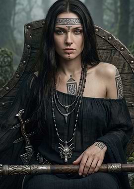 Viking Shieldmaiden Warrior Portrait