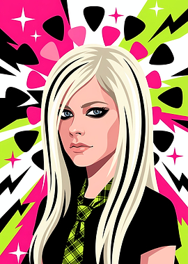 Avril Lavigne Pop Art Portrait