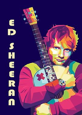Ed Sheeran WPAP Pop Art Portrait