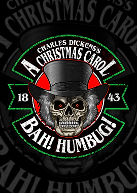 A Christmas Carol Skull Graphic