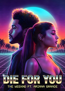 The Weeknd and Ariana Grande Poster