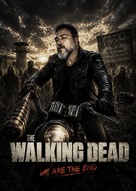 Negan on Motorcycle The Walking Dead