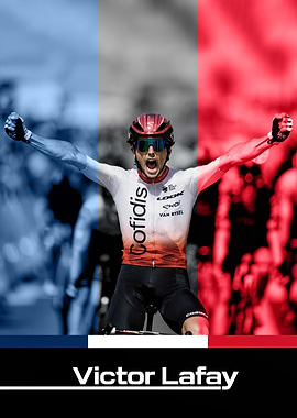 Victor Lafay Cycling Victory Celebration
