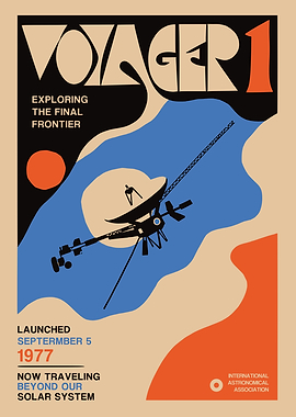Voyager 1 Space Exploration Poster