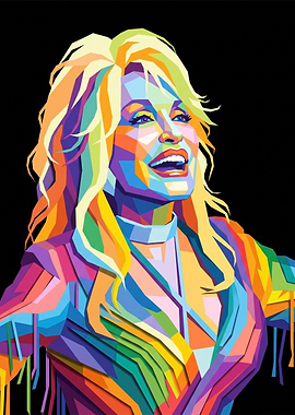 Dolly Parton WPAP Pop Art Portrait