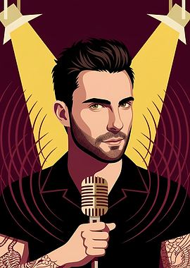 Adam Levine Pop Art Portrait