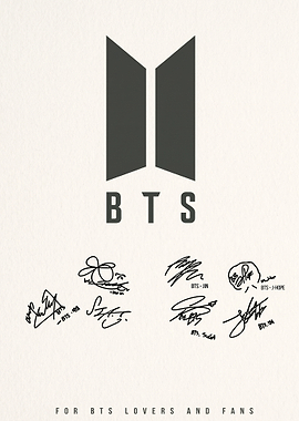 BTS Member Signatures Poster