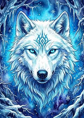 Ice Wolf Winter Mystic Fantasy Art