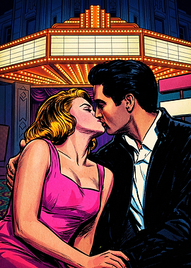 Retro Romance at the Movie Theater