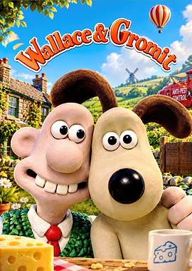 Wallace & Gromit Close-Up Portrait