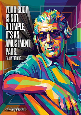 Anthony Bourdain Pop Art Portrait