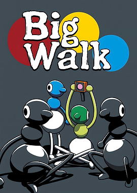 Big Walk Cartoon Illustration