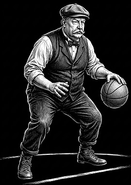 William Howard Taft Playing Basketball