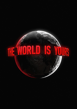 The World Is Yours Neon Globe