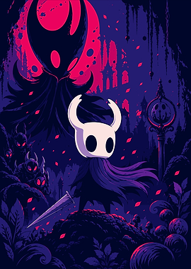 Hollow Knight Pixel Art Illustration
