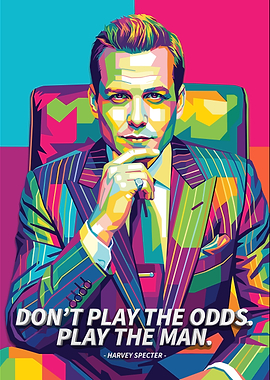 Harvey Specter Pop Art Poster