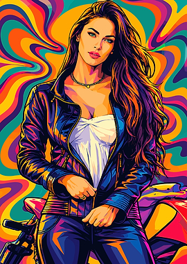 Pop Art Portrait of Megan Fox