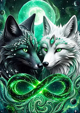 Wolf Infinity Cosmos Fantasy Art