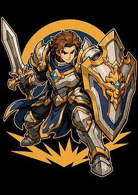 Pixel Art Fantasy Knight Warrior