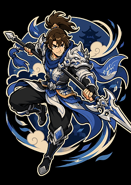 Zhao Yun Warrior Pixel Art