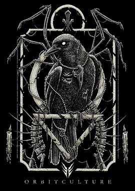 Orbit Culture Crow Gothic Illustration