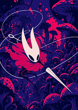 Hornet from Hollow Knight in Fungal Wastes