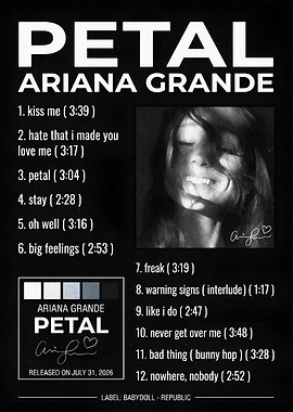 Ariana Grande Petal Album art