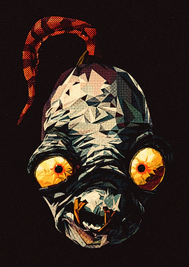 Abe from Oddworld Low Poly Portrait