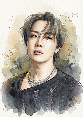 Watercolor Portrait of J-Hope BTS