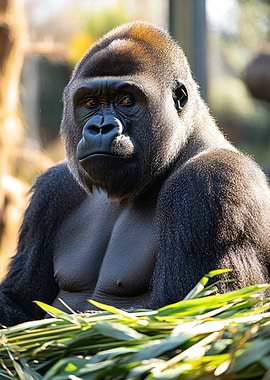 Majestic Silverback Gorilla Portrait